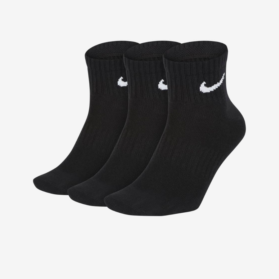Nike Everyday Cushioned Ankle Sock 3 Pack Black