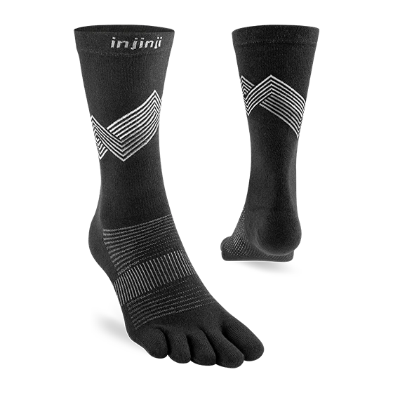 Injinji Run Lightweight Crew Sock Black