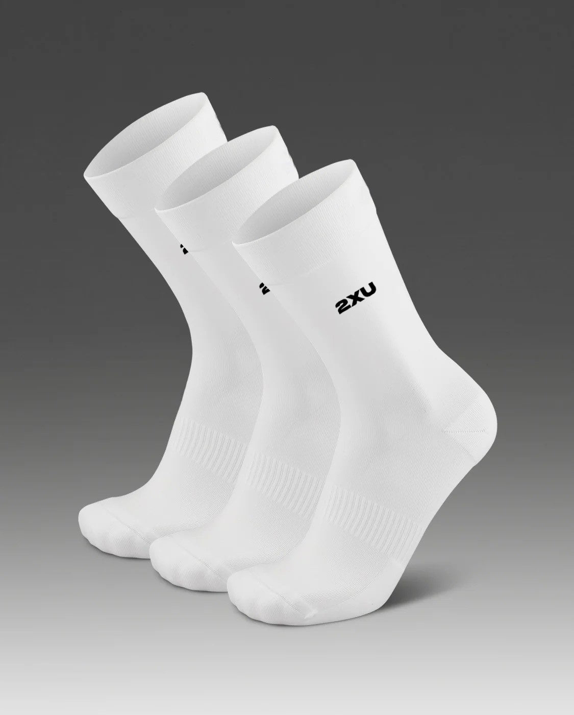 2XU Cotton Crew Socks White - 3 Pack