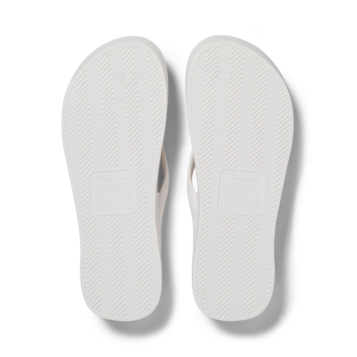 Archies Arch Support Jandals White Unisex