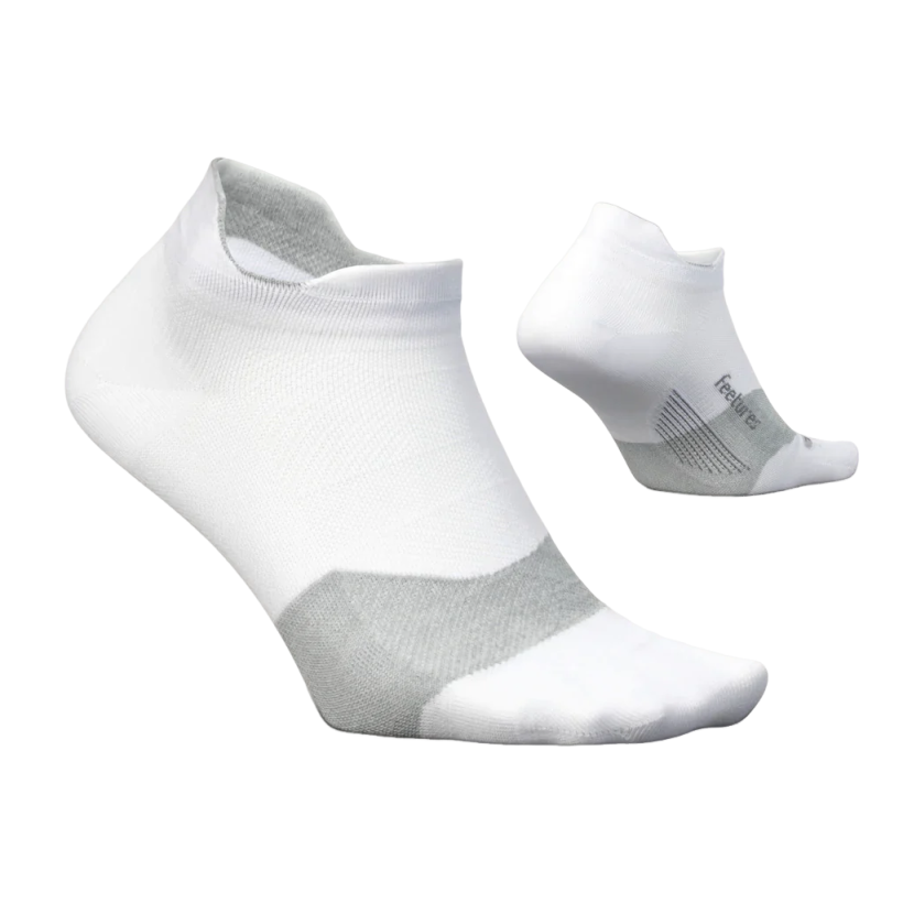 Feetures Elite Ultra-Light Cushion No Show Tab White Sock