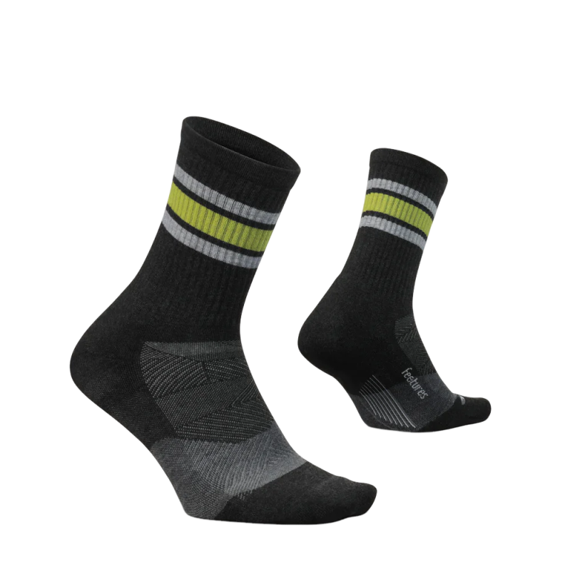 Feetures Trail Max Cushion Mini Crew Trail Blaze Charcoal Sock