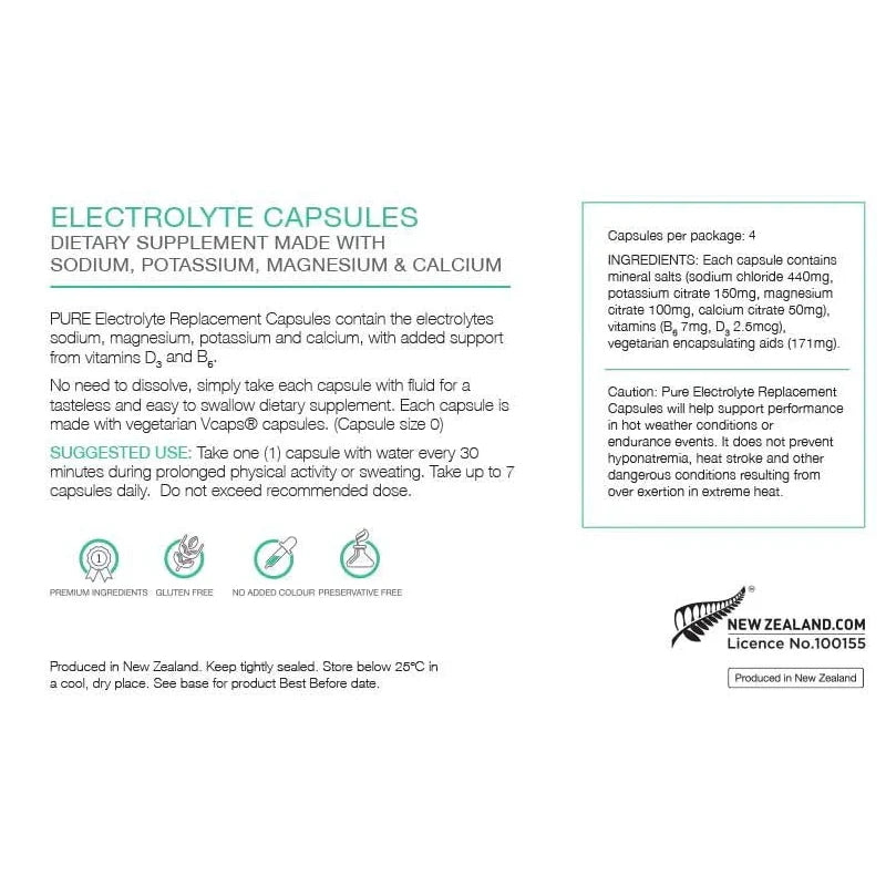 Pure Electrolyte Capsules 4 Pack