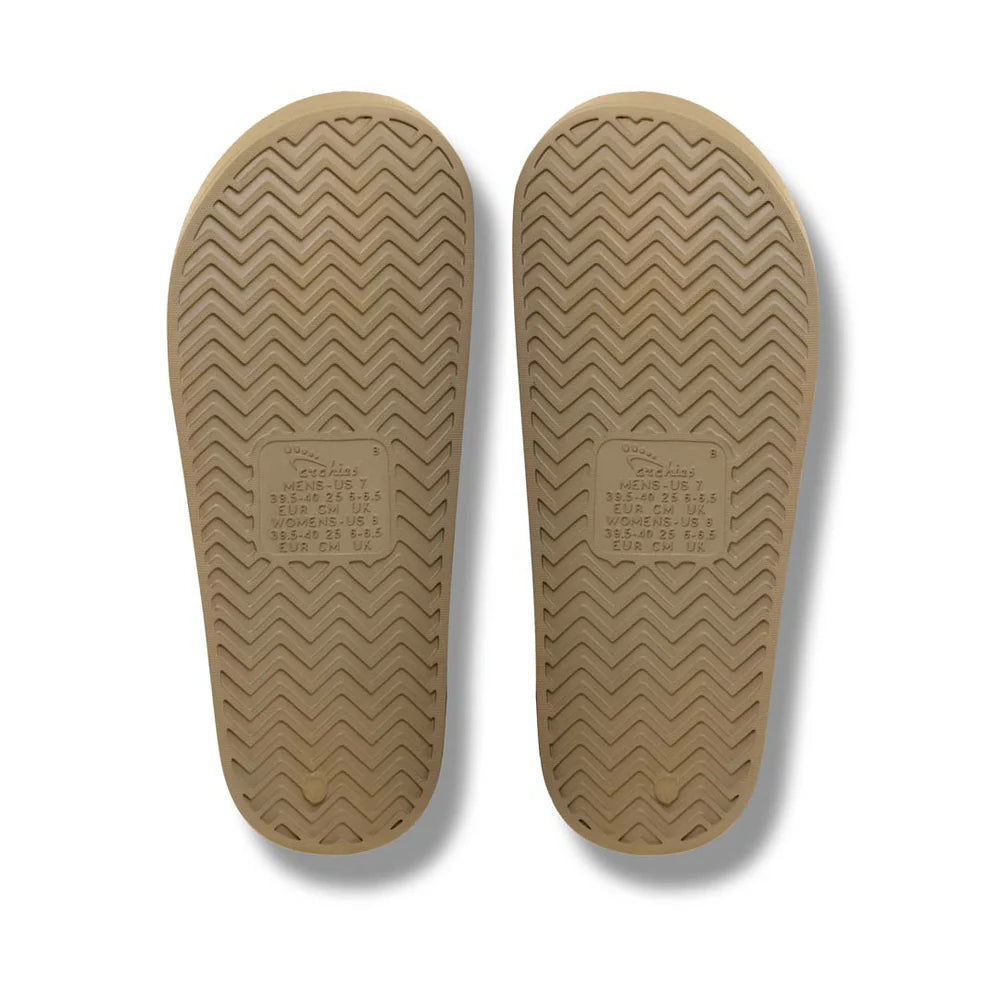 Archies Arch Support Slides Taupe Womens