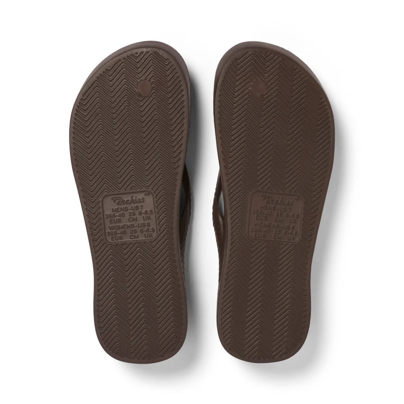 Archies Arch Support Jandals Brown Unisex