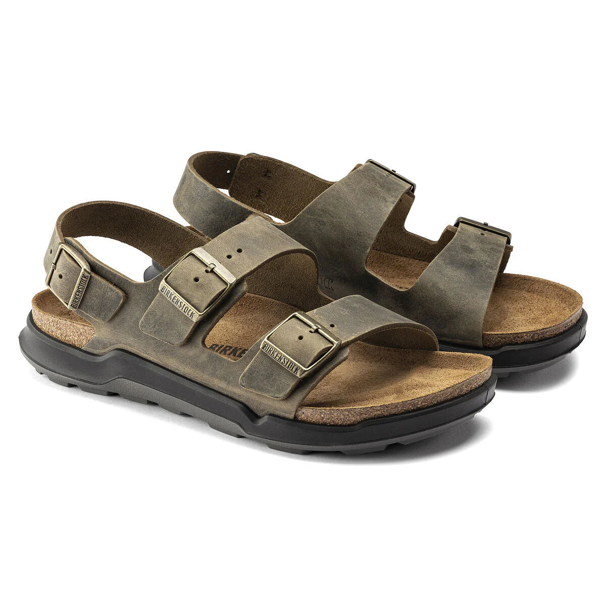 Birkenstock Milano CT Faded Khaki Oiled Leather
