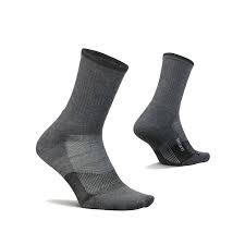 Feetures Trail Max Cushion Mini Crew Gray Sock