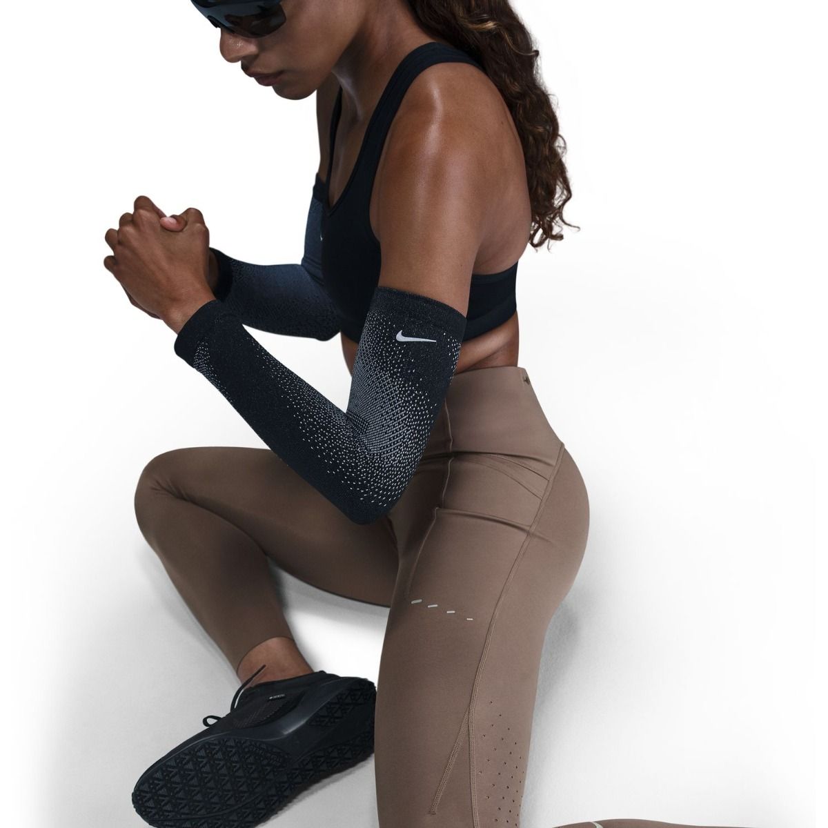 Nike Swift 7/8 Leggings Brown Womens