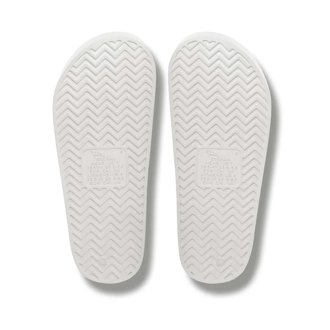 Archies Arch Support Slides White Womens