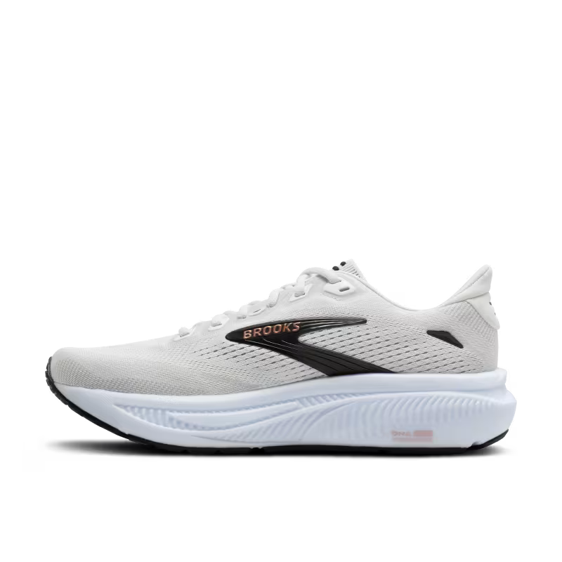 Brooks Ghost 18 White / Black / Rose Gold Womens