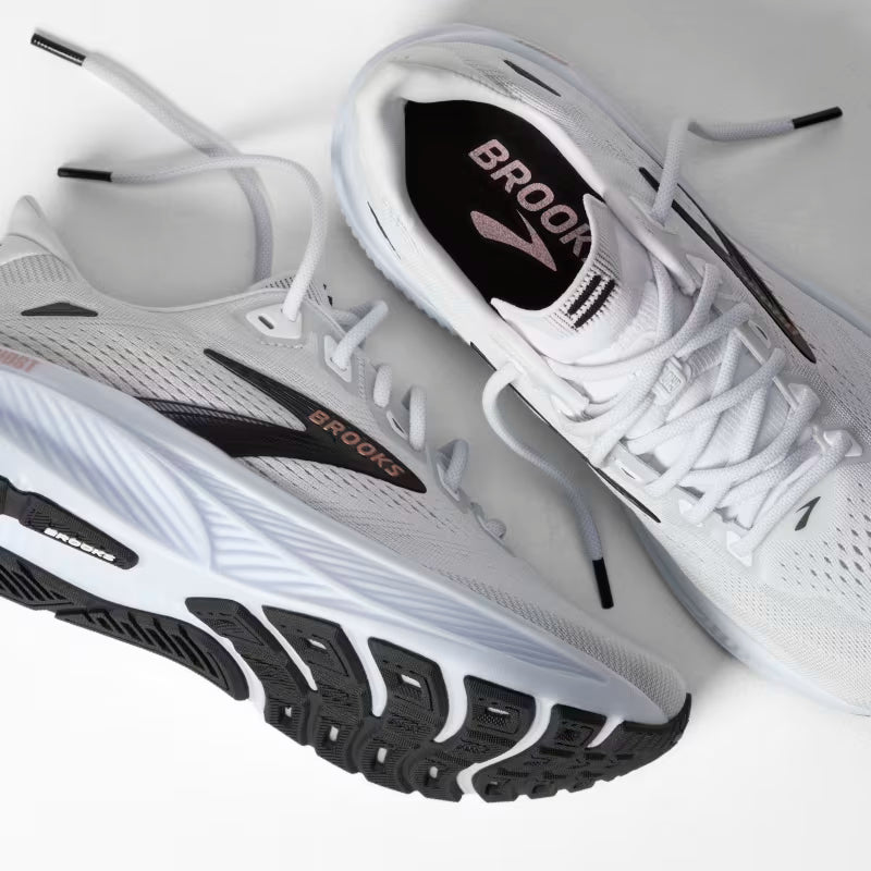 Brooks Ghost 18 White / Black / Rose Gold Womens
