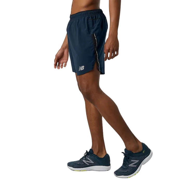 New Balance Impact 7" Navy Shorts Mens