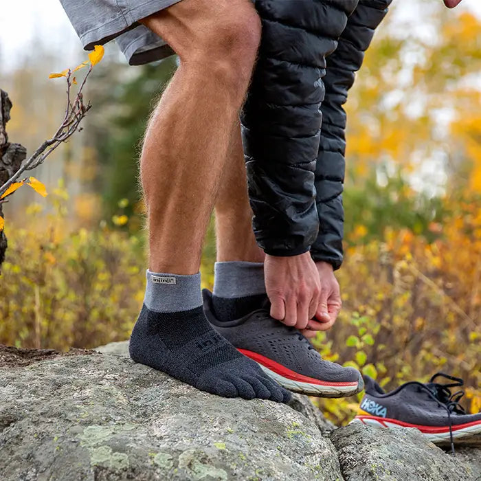 Injinji Trail Midweight Mini-Crew Sock Granite