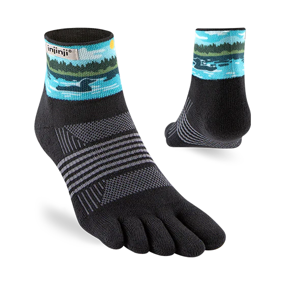 Injinji Trail Midweight Mini-Crew Sock Loon Graphic