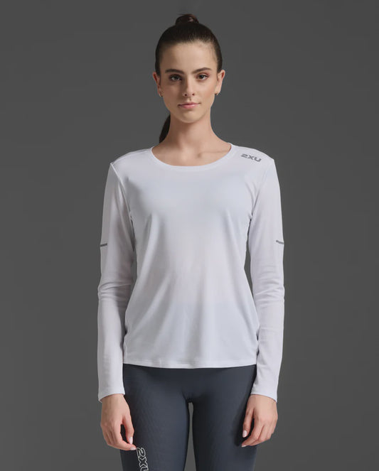 2XU Aero Long Sleeve White Womens
