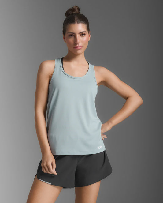 2XU Aero Singlet Smoke Blue Womens