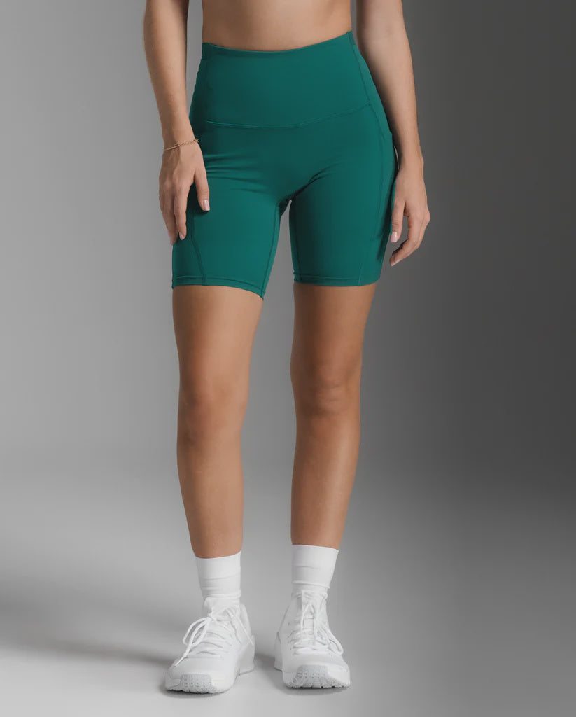 2XU Form Stash Hi-Rise Bike Shorts Dark Moss Womens