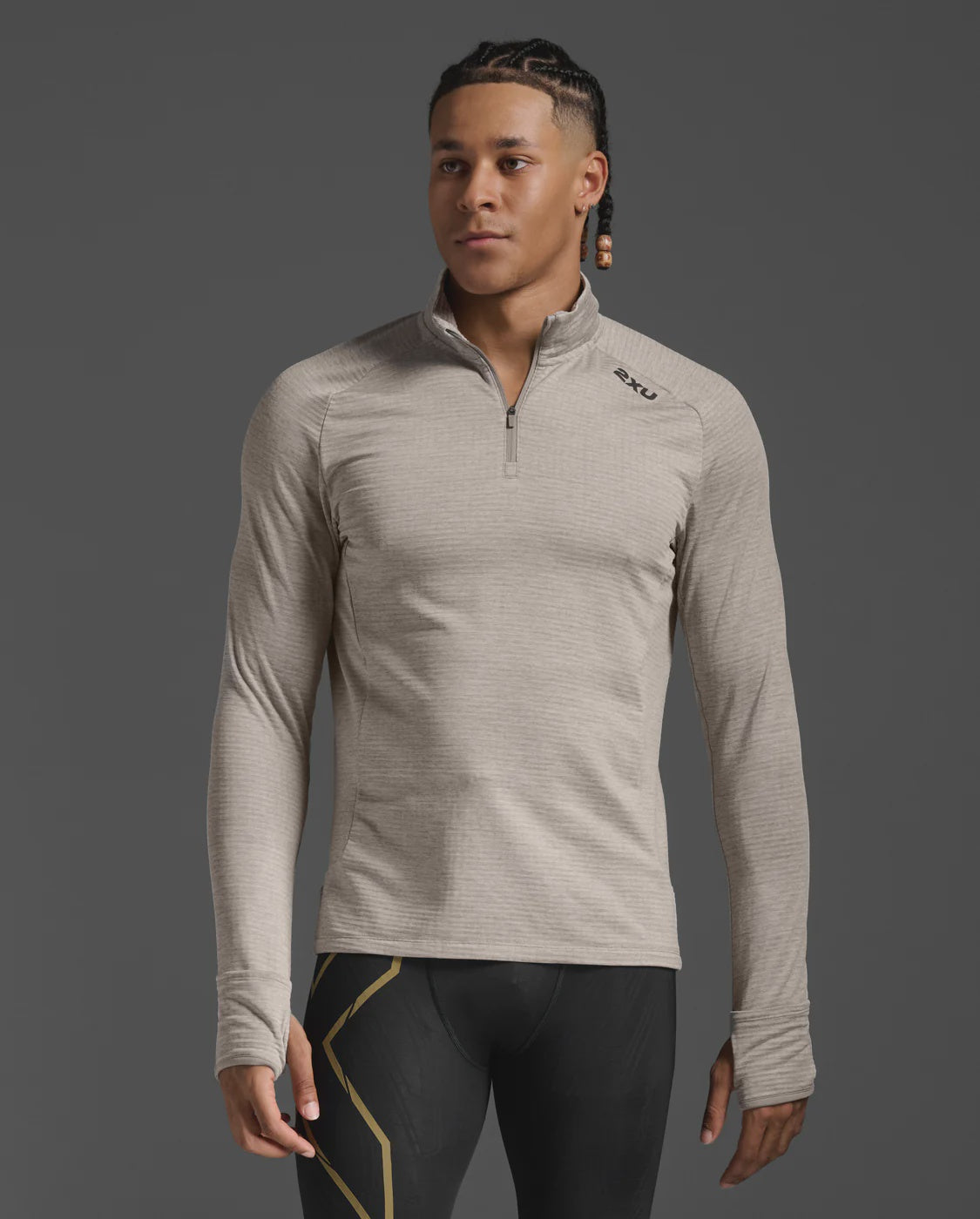 2XU Ignition 1/4 Zip Carbon Mens
