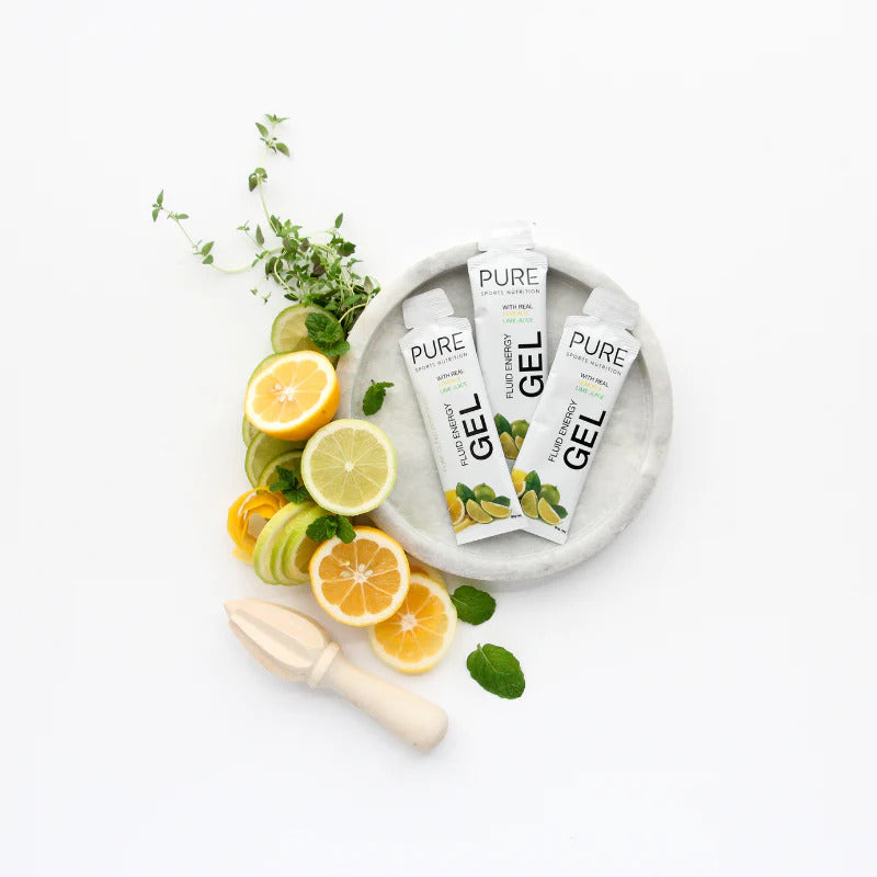 Pure Fluid Energy Gel - Lemon and Lime (+ Caffeine) 50g