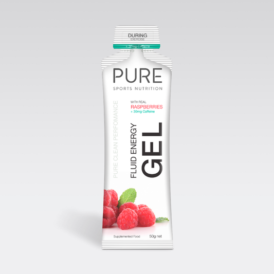 Pure Fluid Energy Gel - Raspberry (+ Caffeine) 50g