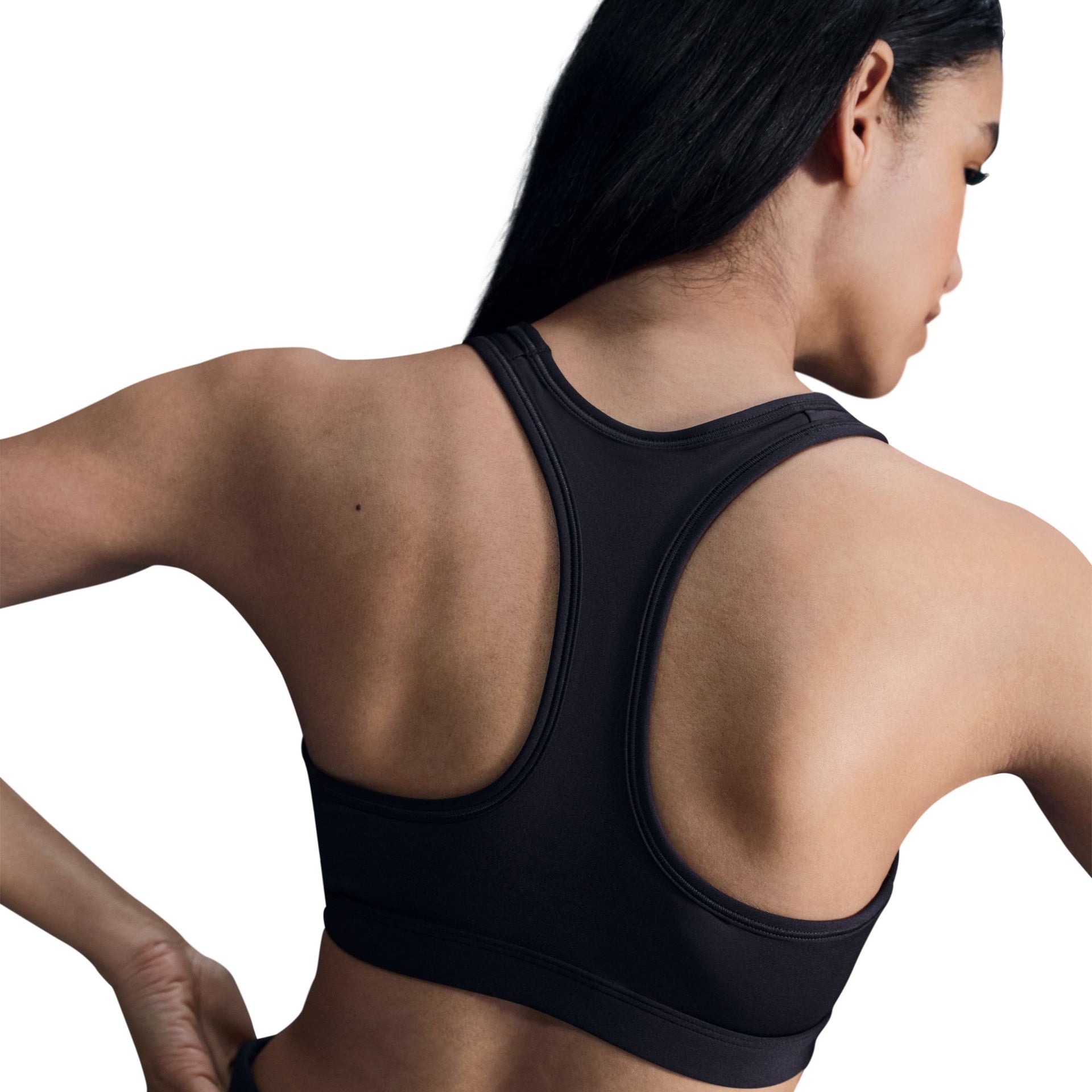 Nike Dri-Fit Swoosh Bra Black Medium Support Womens
