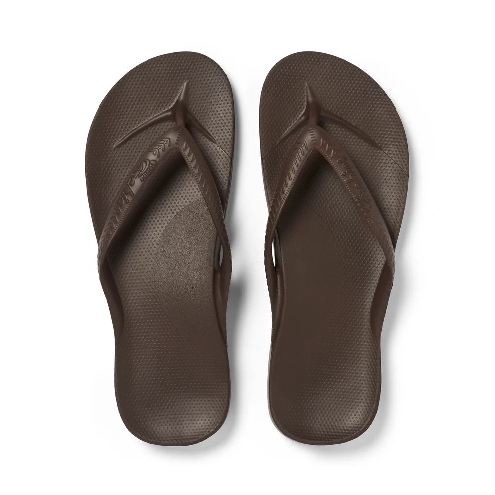 Archies Arch Support Jandals Brown Unisex