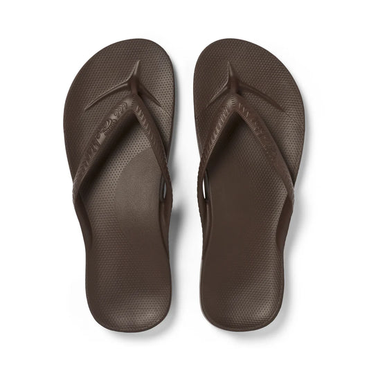 Archies Arch Support Jandals Brown Unisex