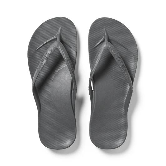 Archies Arch Support Jandals Charcoal Unisex