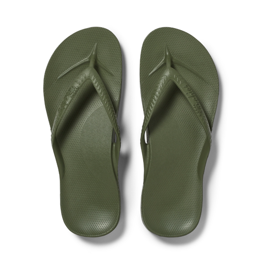 Archies Arch Support Jandals Khaki Mens