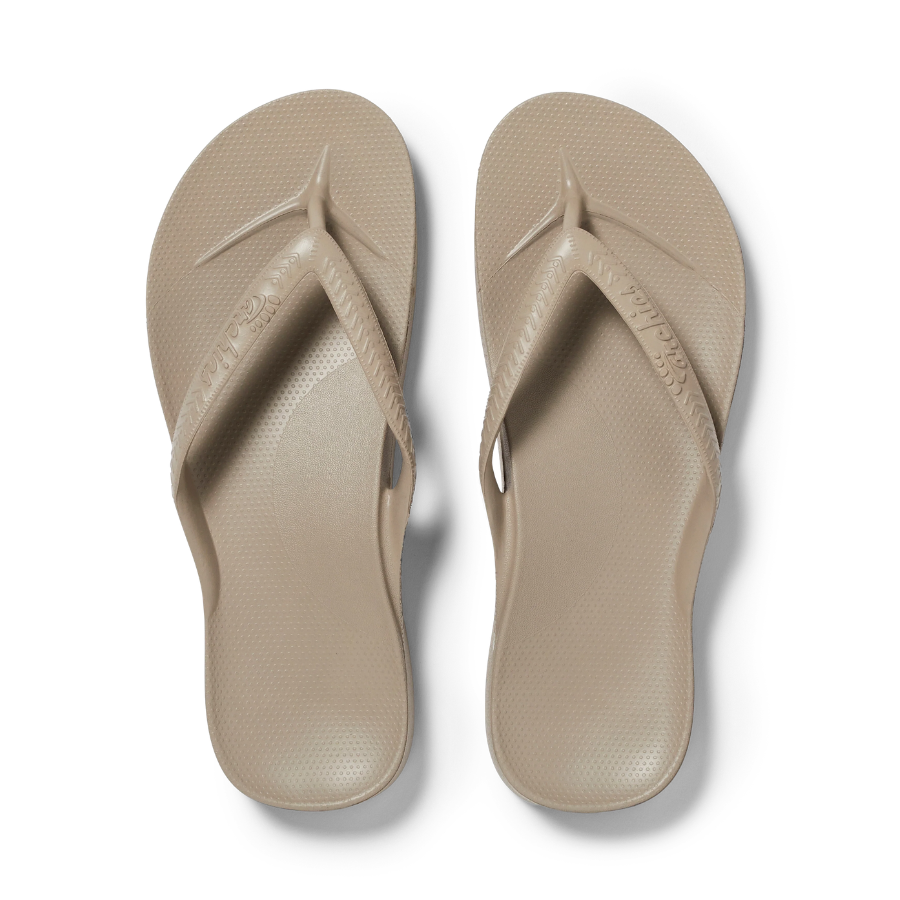 Archies Arch Support Jandals Taupe Womens