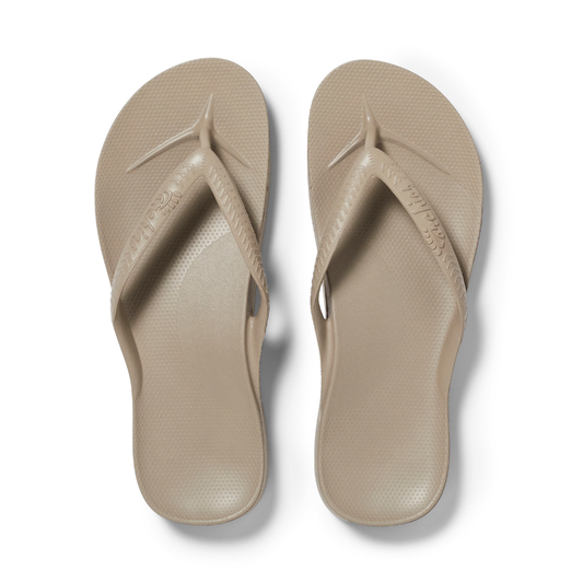 Archies Arch Support Jandals Taupe Womens