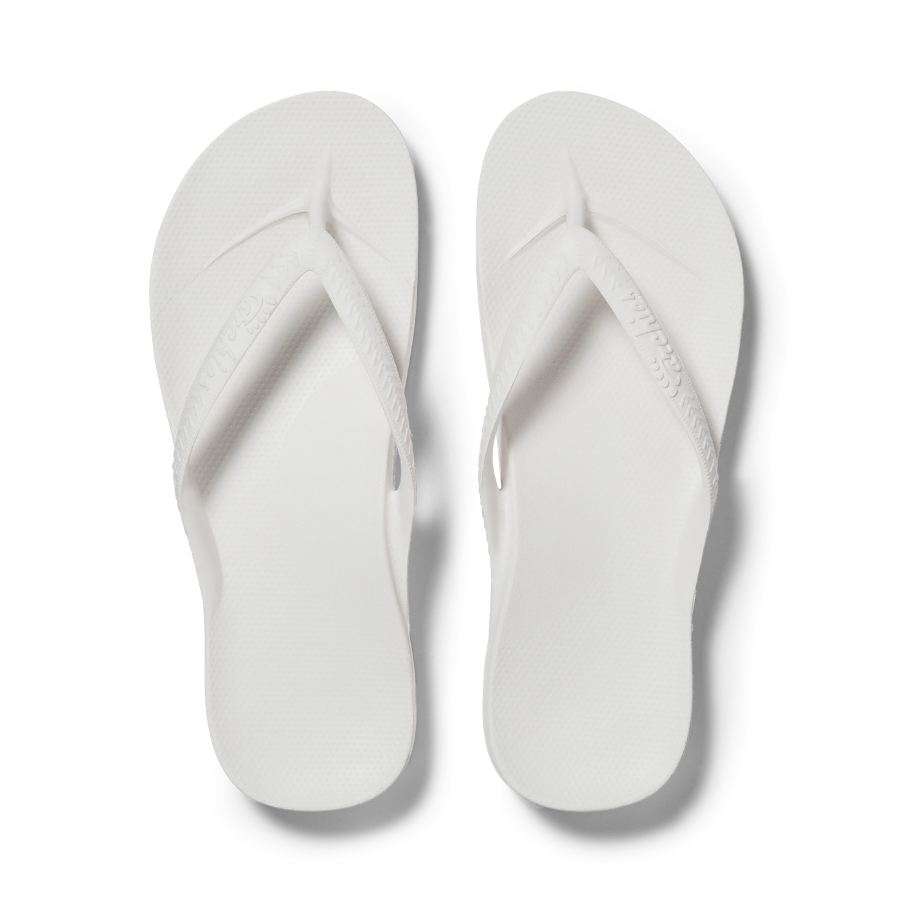 Archies Arch Support Jandals White Unisex