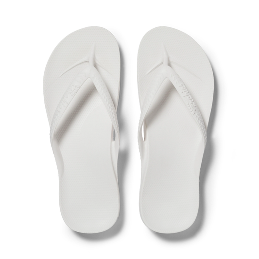 Archies Arch Support Jandals White Unisex
