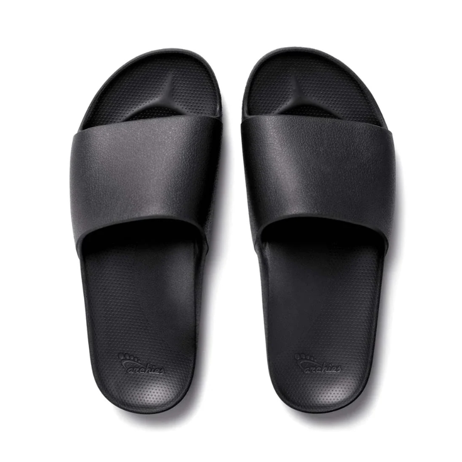 Archies Arch Support Slides Black Mens