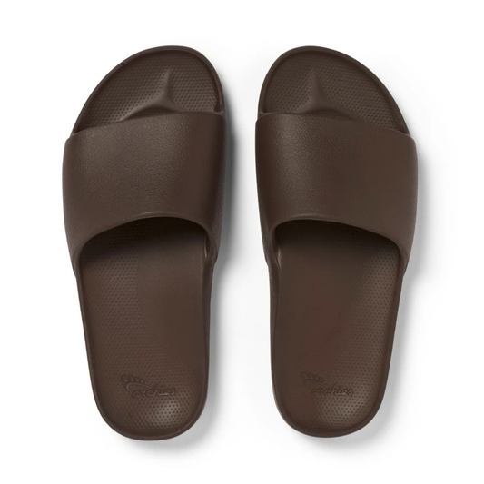 Archies Arch Support Slides Brown Unisex