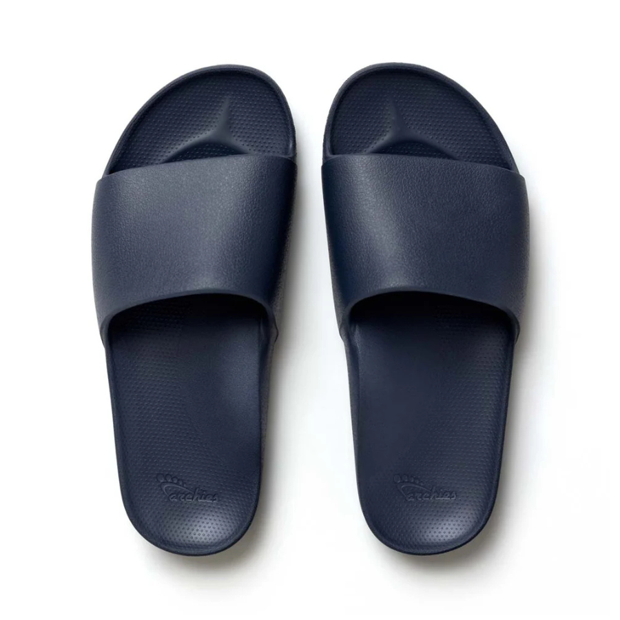 Archies Arch Support Slides Navy Mens