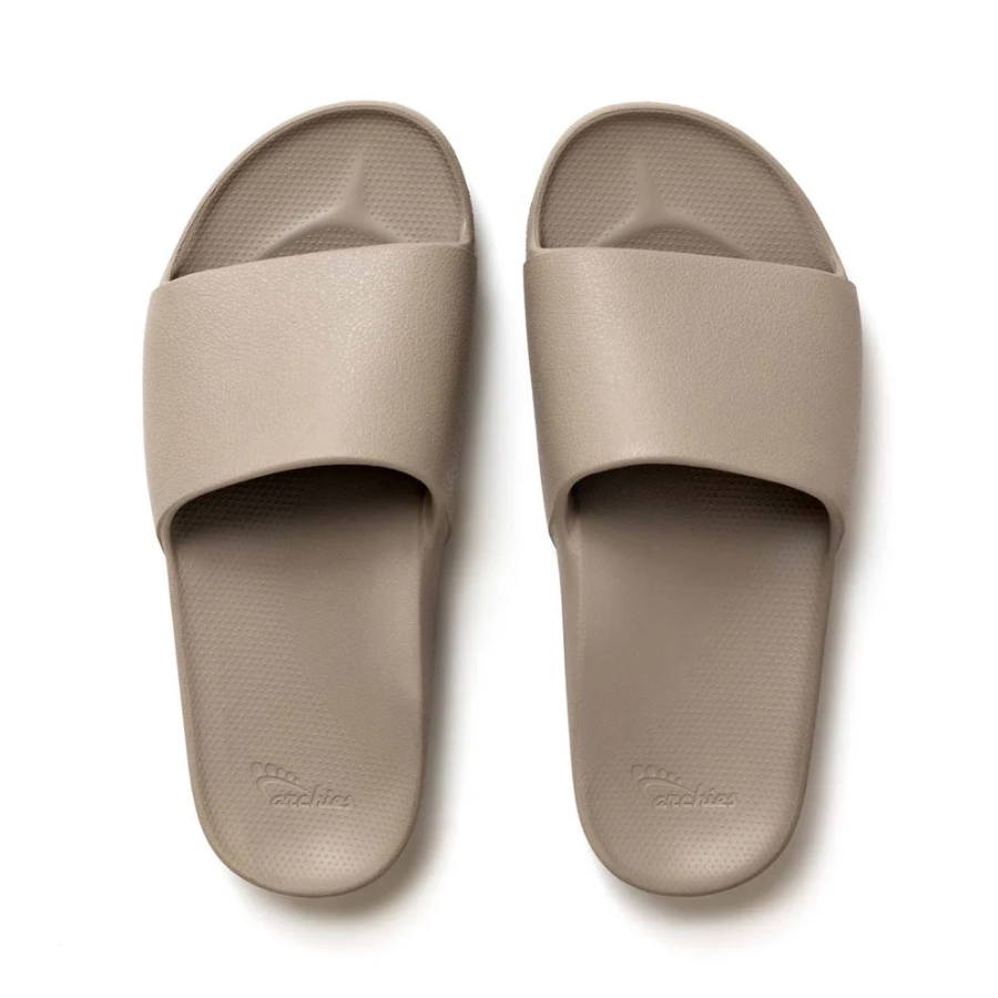 Archies Arch Support Slides Taupe Womens