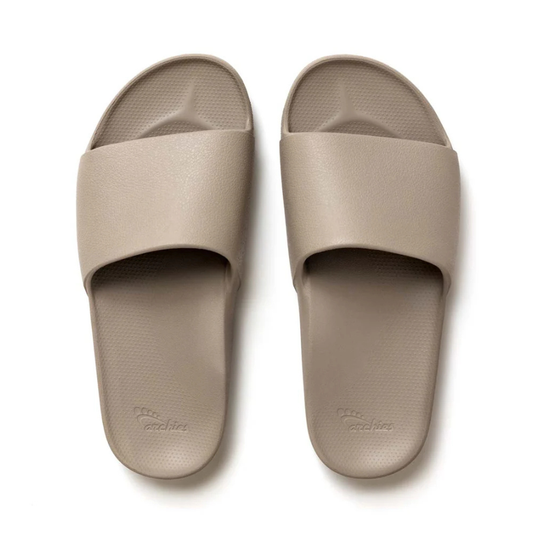Archies Arch Support Slides Taupe Womens