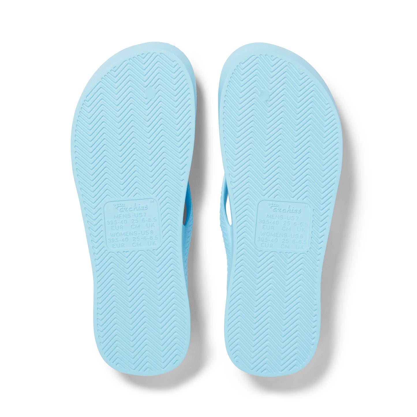 Archies Arch Support Jandals Sky Blue Womens