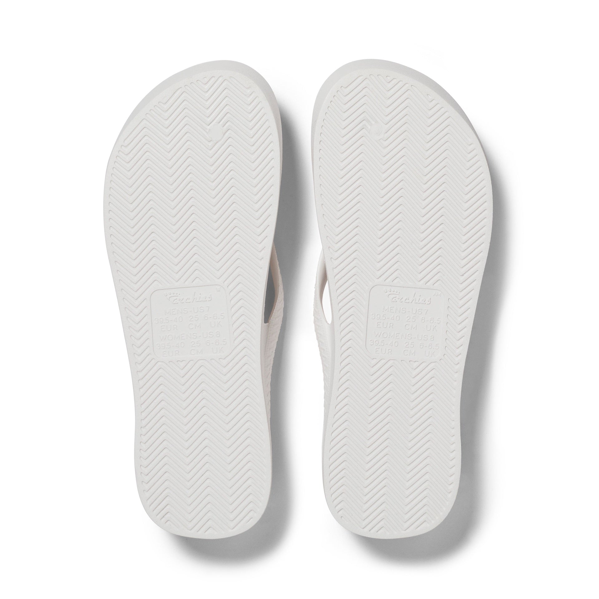 Archies Arch Support Jandals White Unisex