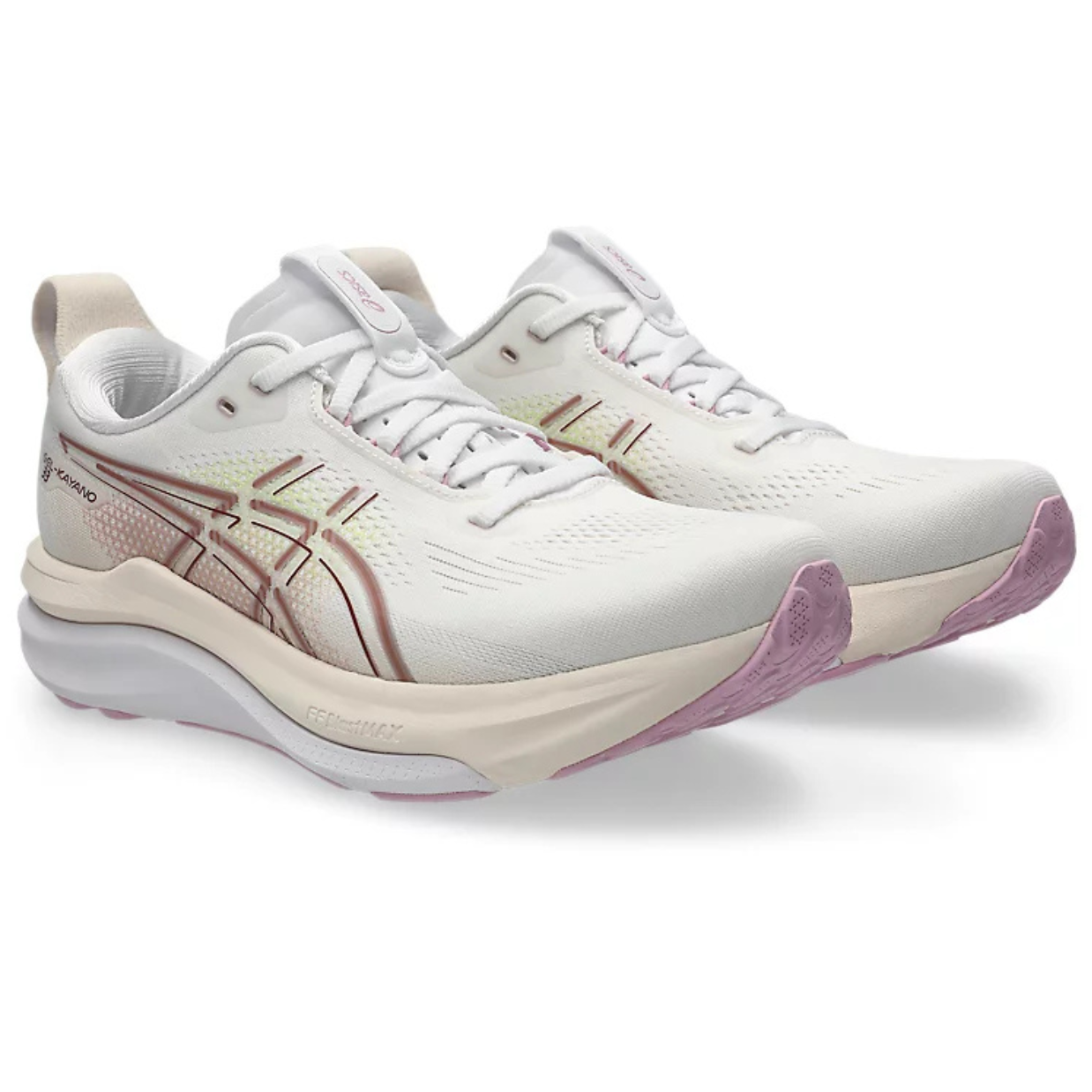 Asics Gel-Kayano 33 Wide (D) White / Hazy Lilac Womens