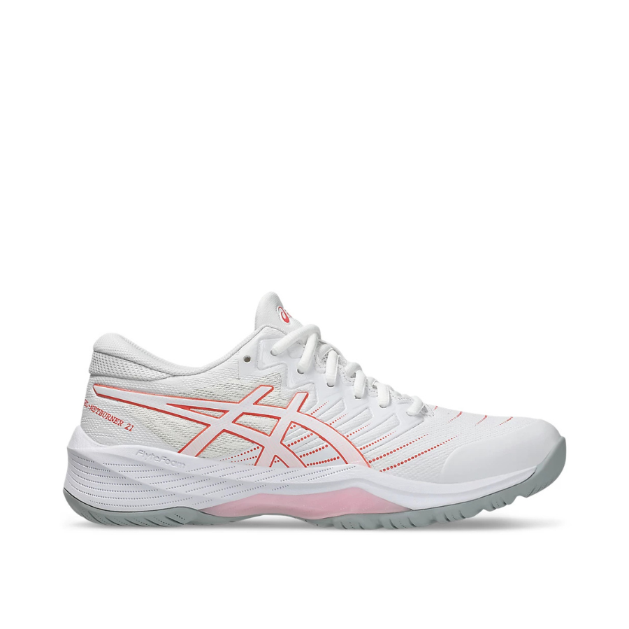 Asics Netburner 21 (D) Bio White/Papaya Womens