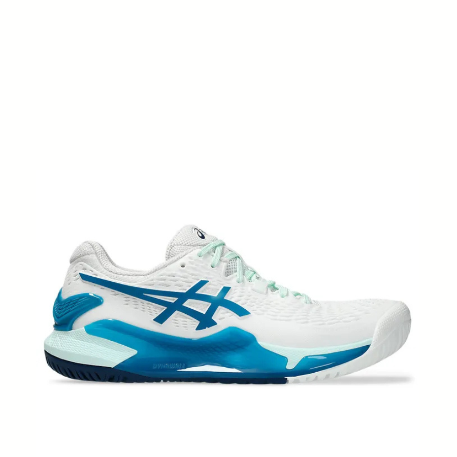 Asics Resolution 9 White/Teal Womens