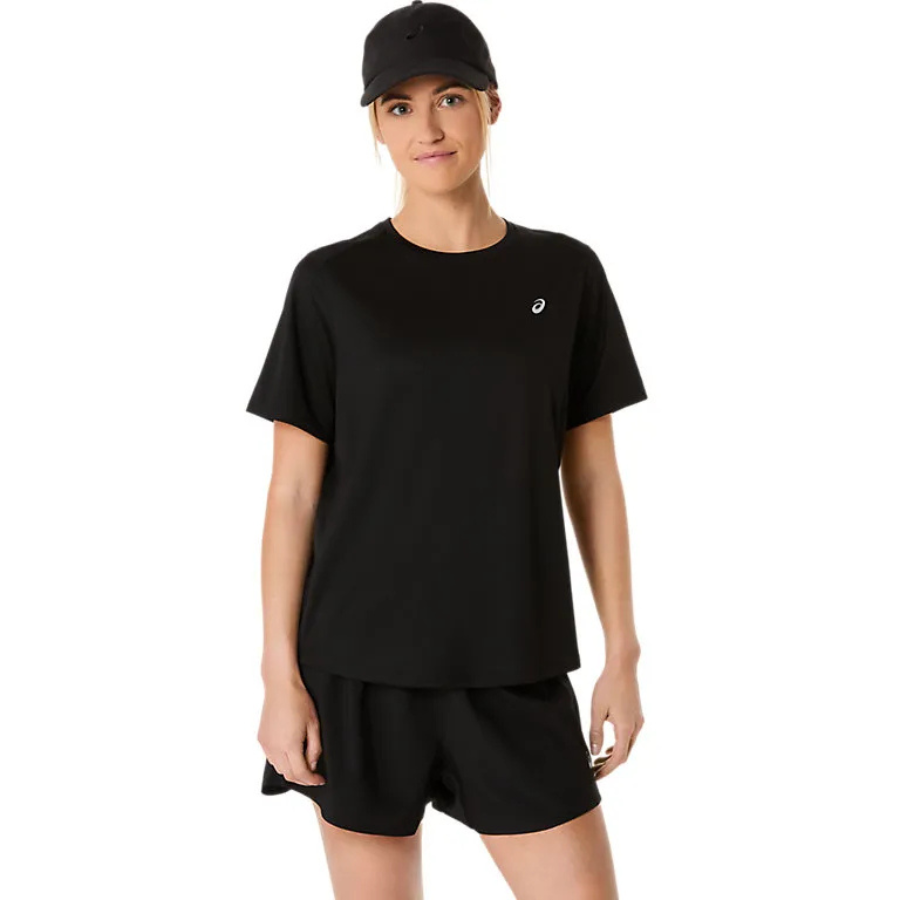 Asics Silver SS Top Performance Black Womens