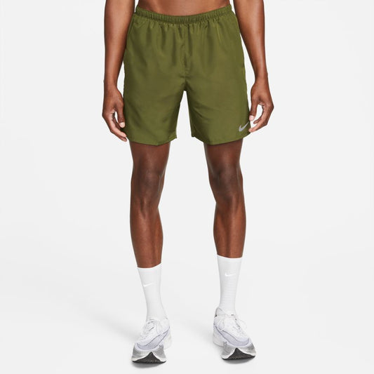 Nike Challenger Shorts 7inch Brief Lined Green Mens