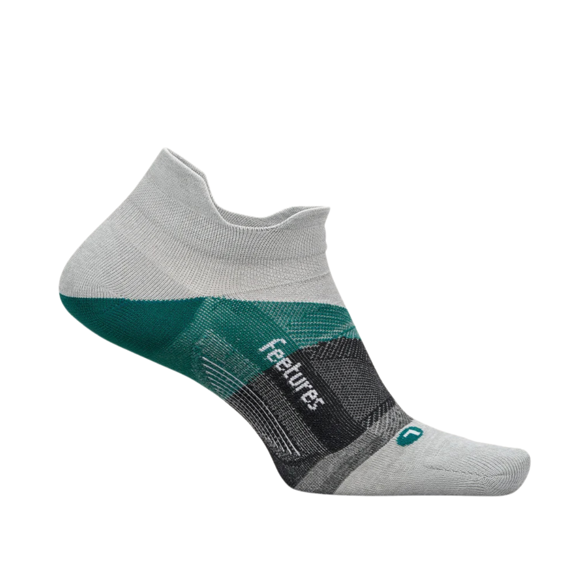 Feetures Elite Ultra-Light Cushion No Show Tab Stone Ivy Sock