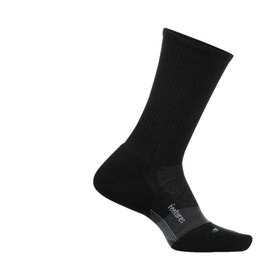Feetures Merino 10 Max Cushion Crew Socks - Charcoal