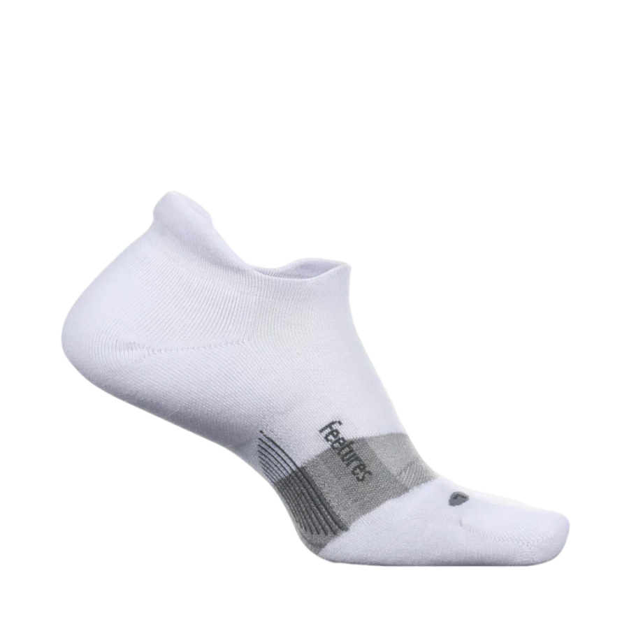 Feetures Merino 10 Max Cushion Tab Socks - White