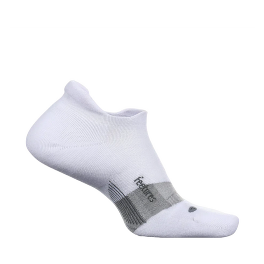 Feetures Merino 10 Max Cushion Tab Socks - White