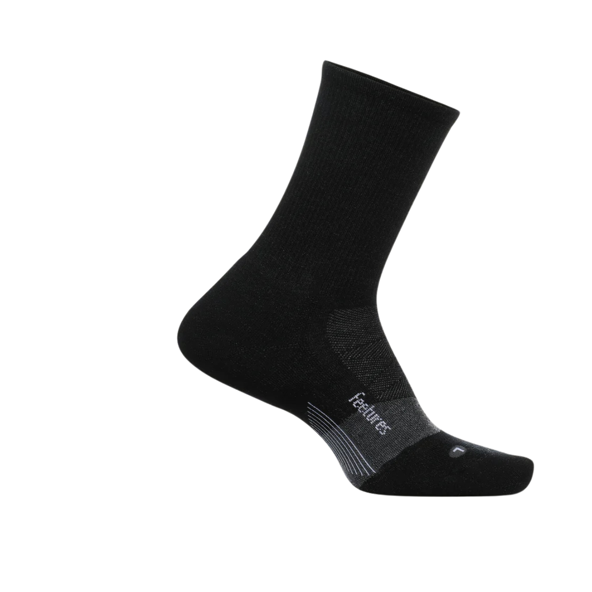 Feetures Merino 10 Ultra Light Cushion Mini Crew Socks - Charcoal